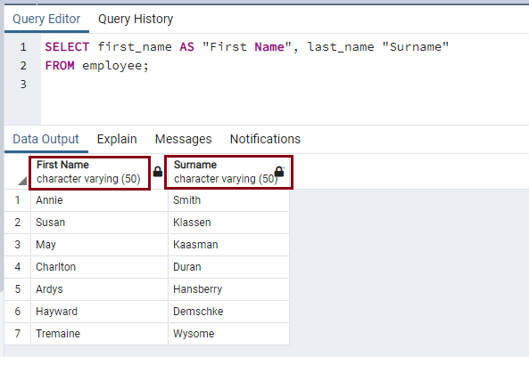 PostgreSQL SELECT Statement