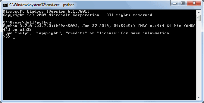 Python Interpreter Shell REPL