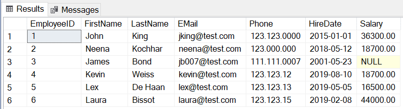 Delete Data Using DELETE Statement In SQL Server