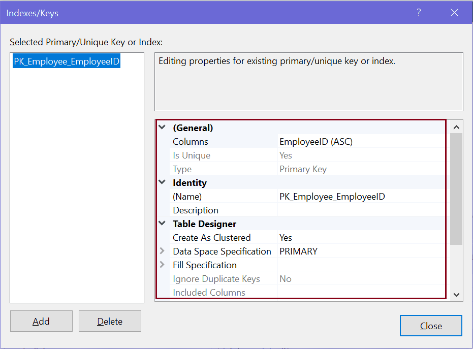 Modify Delete Primary Key In SQL Server