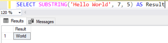 SQL Server SUBSTRING Function
