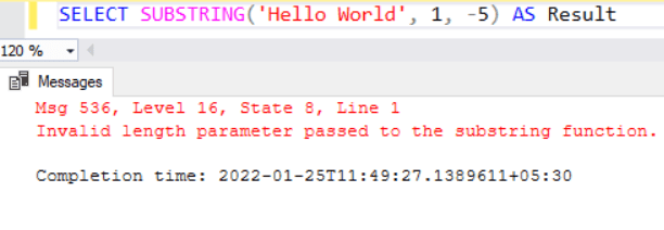 SQL Server SUBSTRING Function