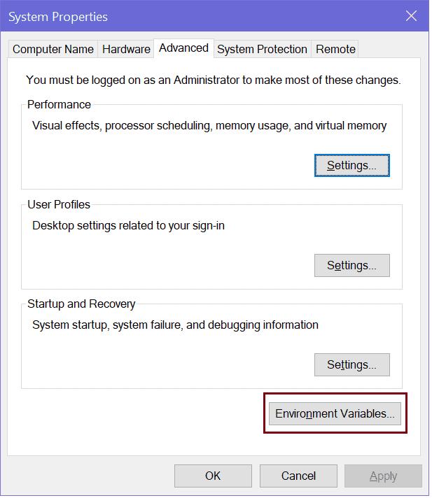 system properties