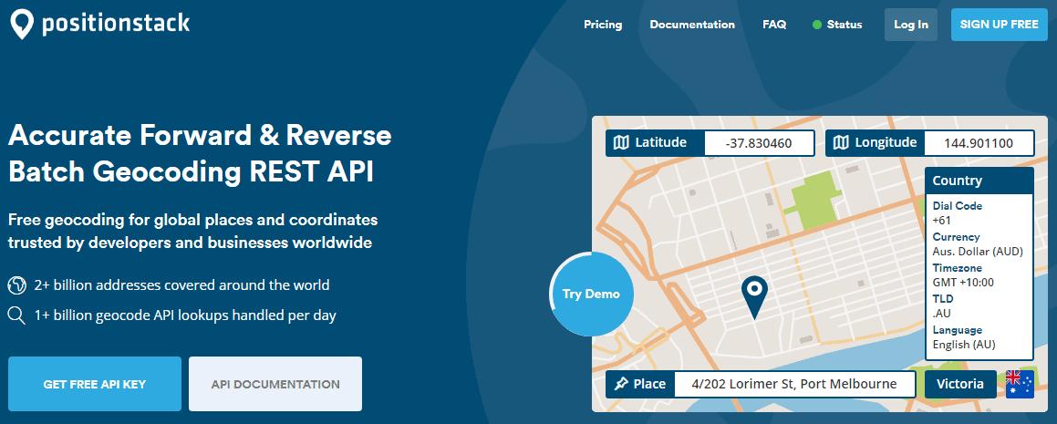 Geocoding REST API - PositionStack