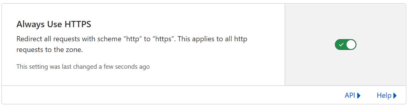 Redirect to HTTPS in CloudFlare