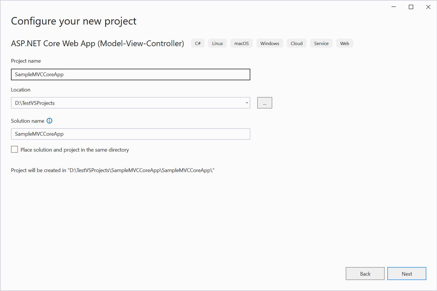 Configure ASP.NET Core MVC App