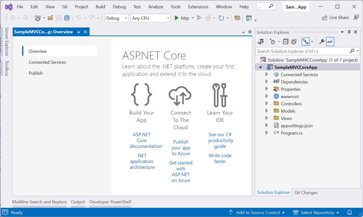 Create ASP.NET Core MVC Application