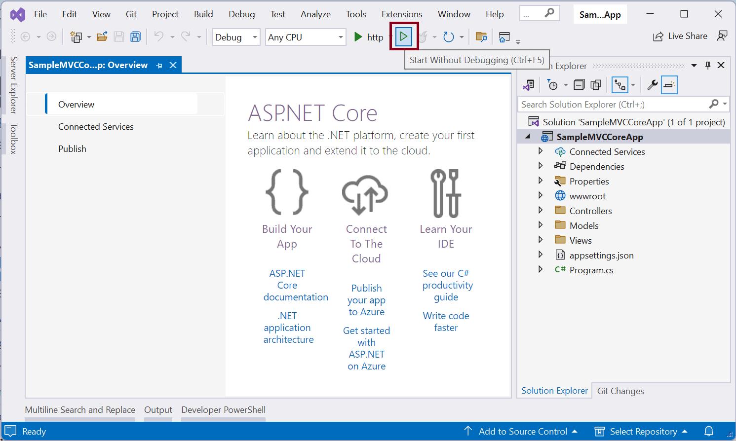 Create ASP.NET Core MVC Application