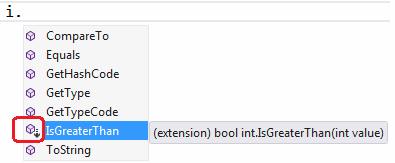 Extension Method Symbol in visual studio intellisense