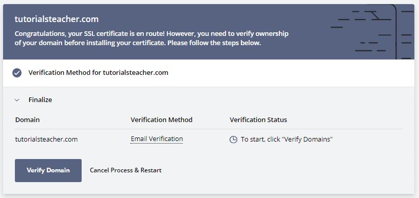 Create ZeroSSL Certificate