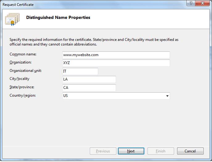 Certificate Signing Request