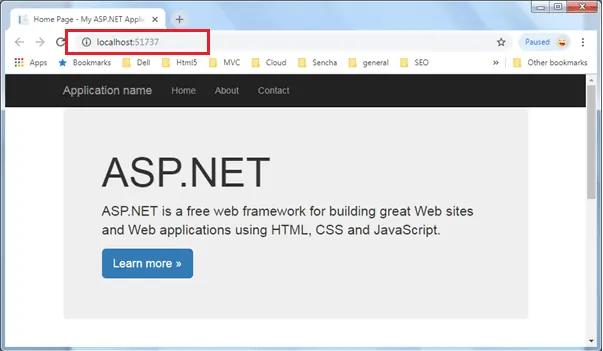 localhost ASP.NET Website