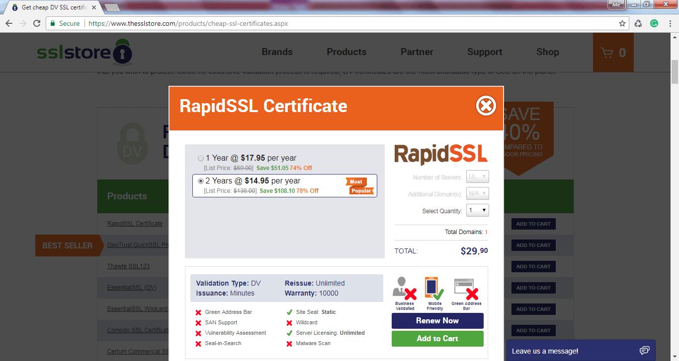 Buy an SSL Certificate