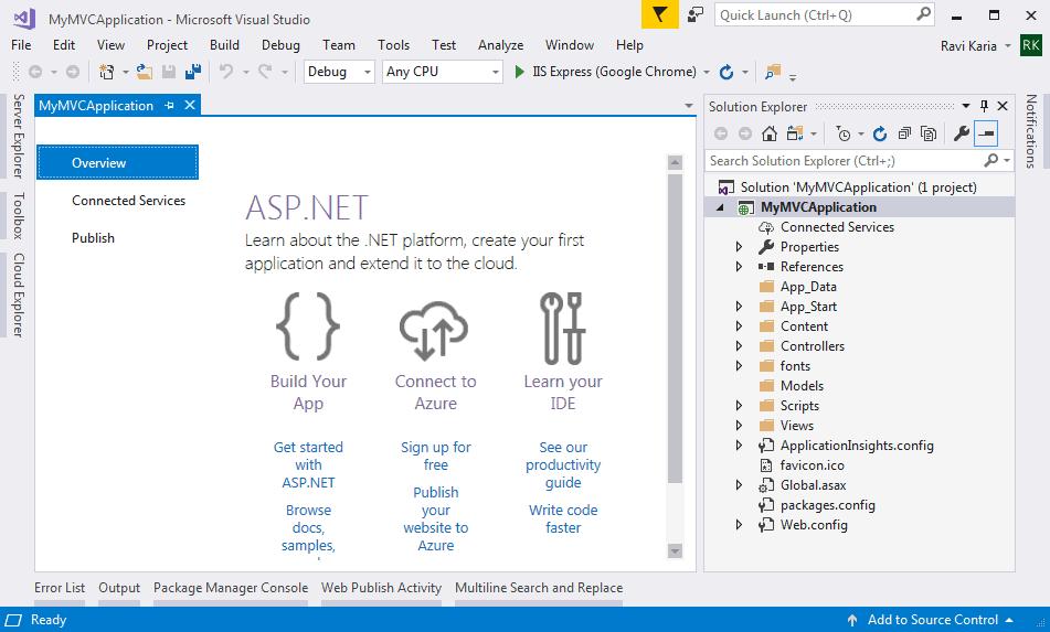 MVC Project in Visual Studio