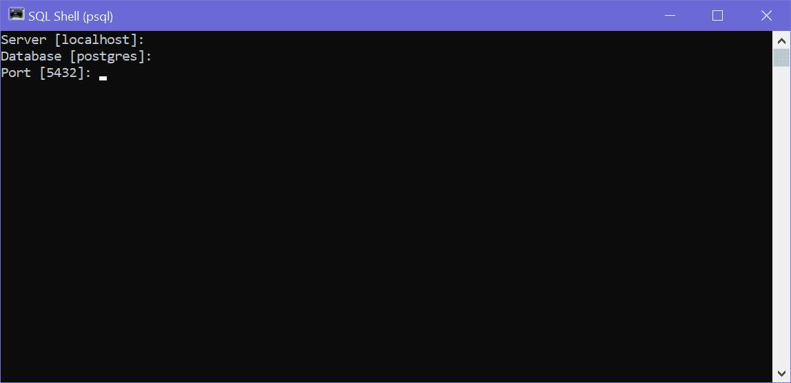 SQL Shell (psql)