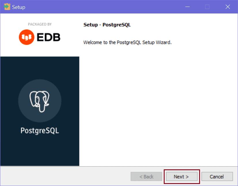 PostgreSQL Installation Wizard