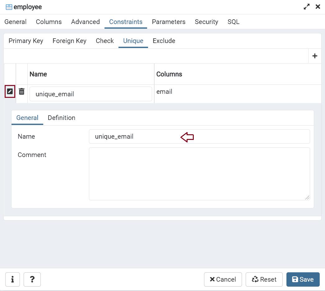 Add Unique Constraint