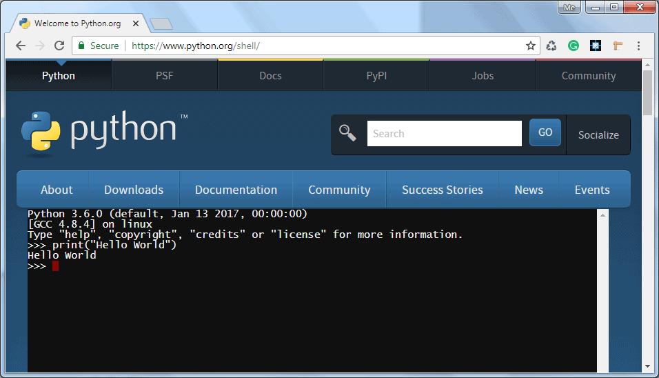 Online Python Shell