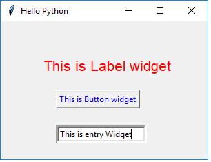 Create UI Widgets in Python-Tkinter