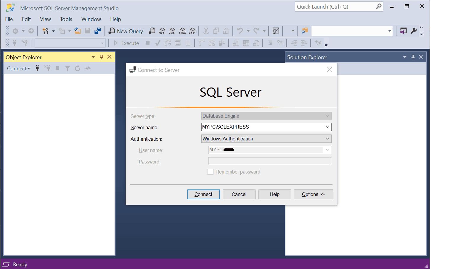 Connect to SQL Server Instance