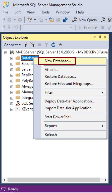 Create Database