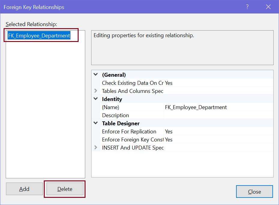 Foreign Keys in SQL Server