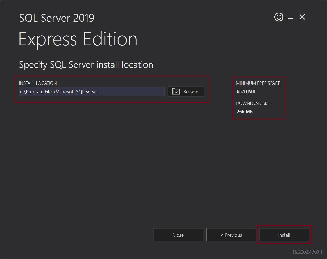 Install SQL Server 2019