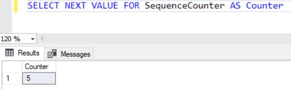 Sequence in SQL Server