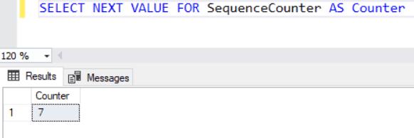 Sequence in SQL Server