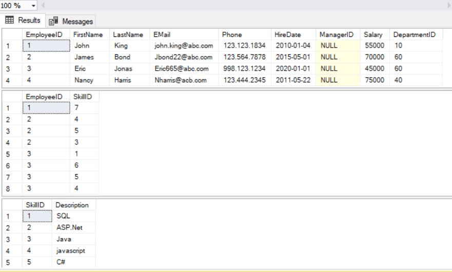 Records in Many-to-Many Relationships Tables