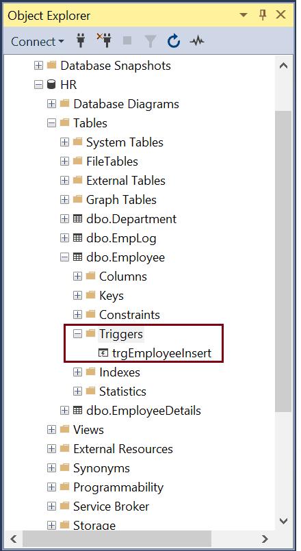 Triggers in SQL Server