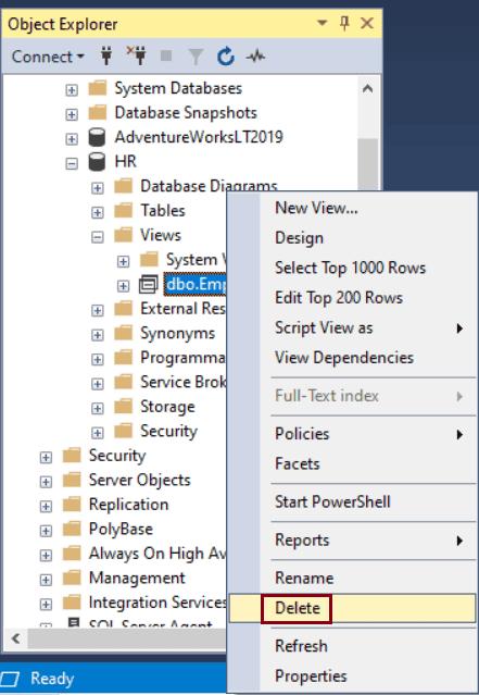 Views in SQL Server 2019