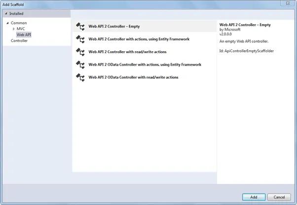 Add Web API Controller