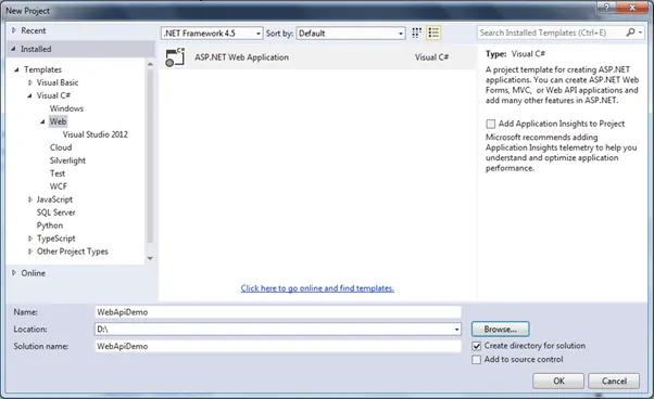 Create Web API Project