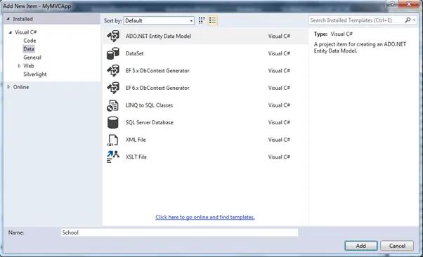 Create Entity Data Model