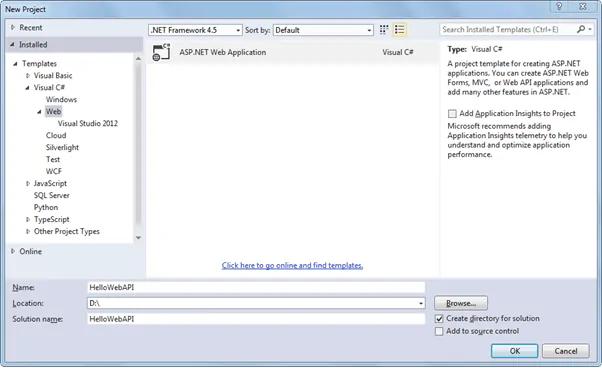 Create Web API Project