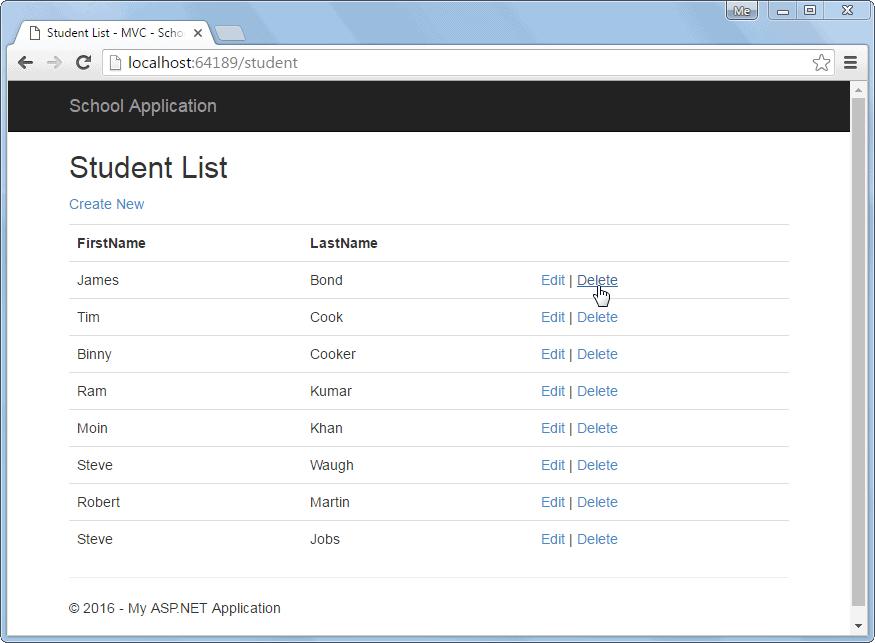 Student List View