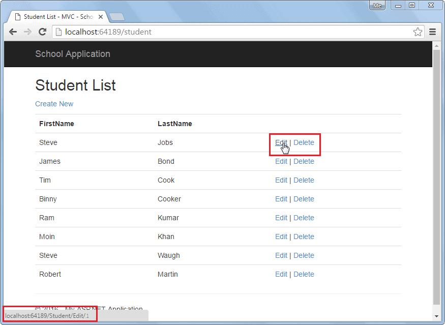 Student List View