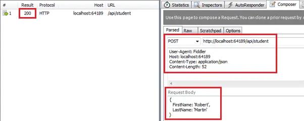 Execute HTTP POST request in Fiddler